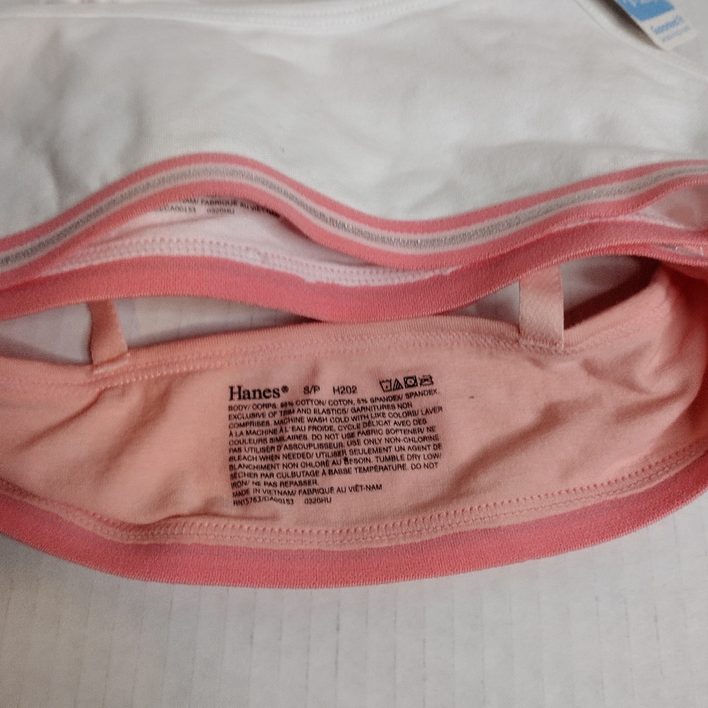 🔴 Girls Hanes 2 PK Bra Small - Picture 5 of 6